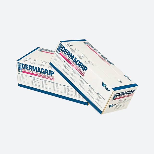 Перчатки Dermagrip High Risk латексные неопудренные, 25 пар